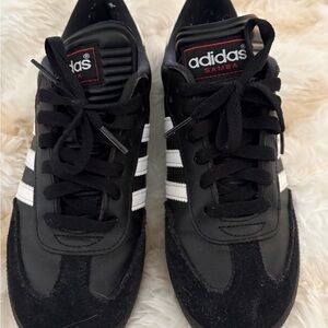 adidas Samba Black with White Stripes Sneakers
